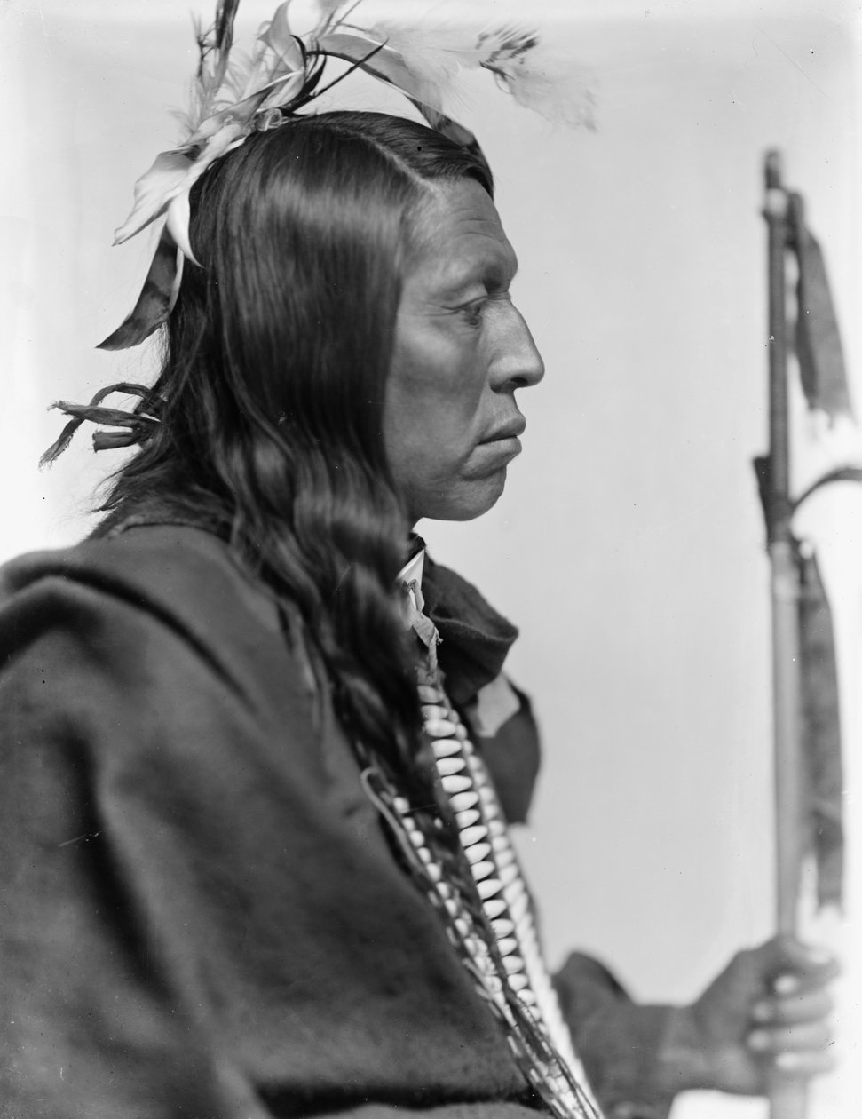 Sioux-sjef Flying Hawk, ca. 1900 (s/hvitt-bilde) av Gertrude Käsebier