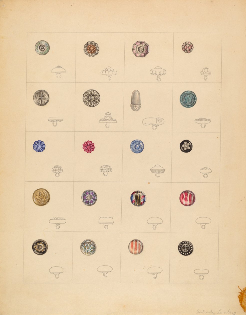 Knapper, c. 1937. av Gertrude Lemberg