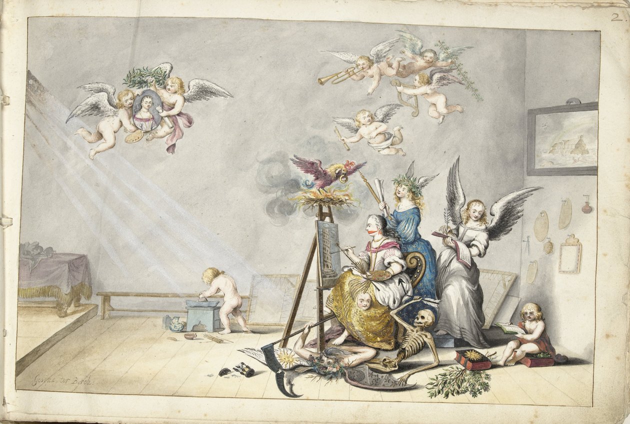 Maleriets seier over døden av Gesina ter Borch (signed by artist)