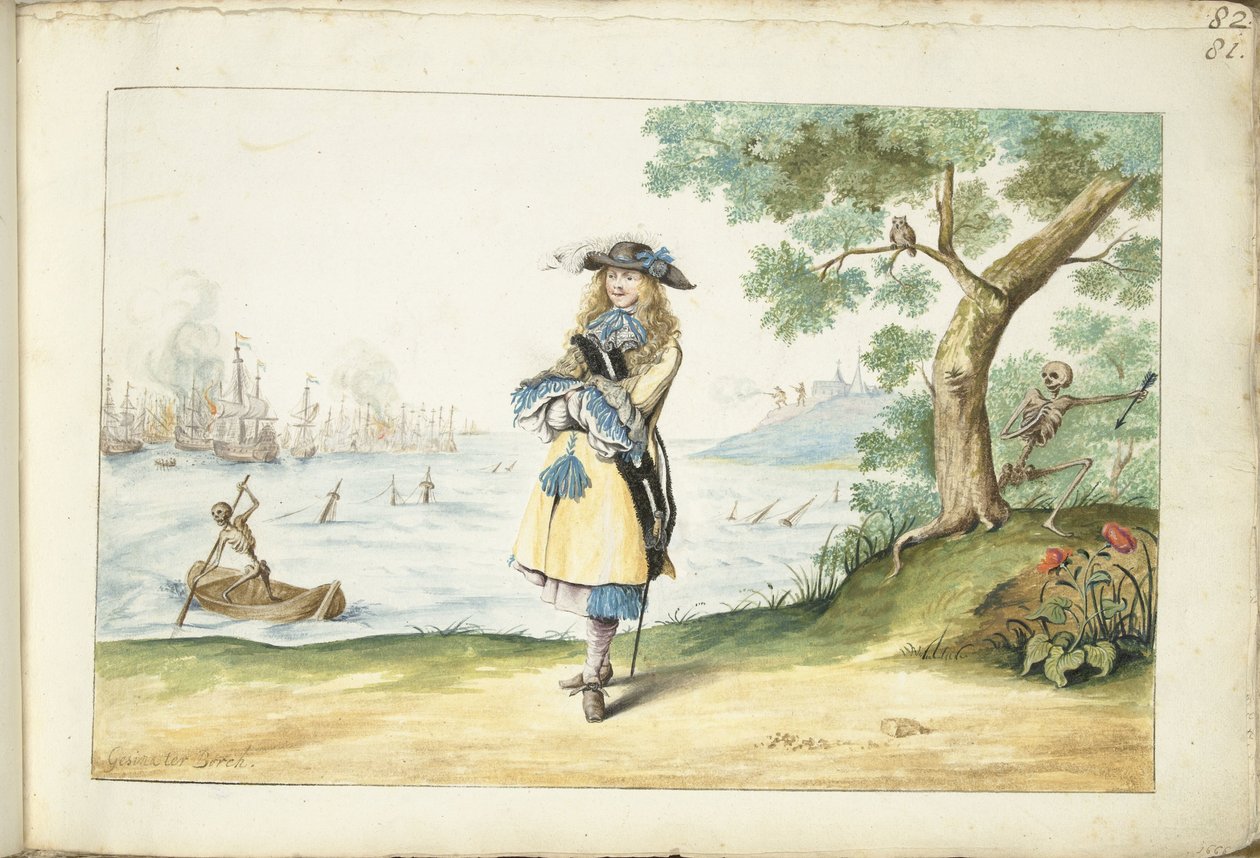 Moses ter Borch på den engelske kysten av Gesina ter Borch (signed by artist)