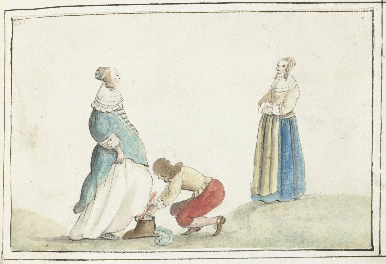 Herre streng en dame sko av Gesina ter Borch