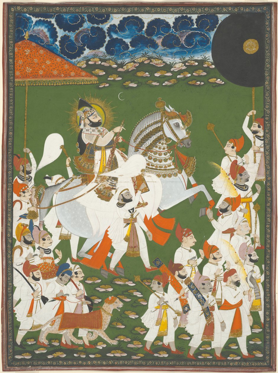 Maharana Bhim Singh i prosesjon av Ghasi