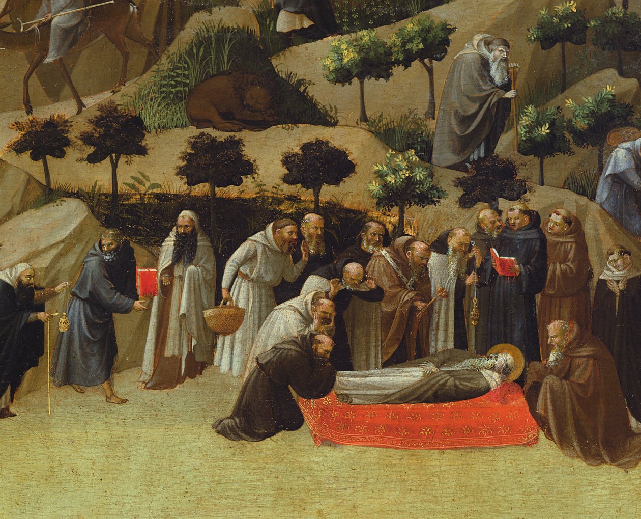 Detalj av Thebaid, en helgens død, ca. 1410 (tempera på panel) av Gherardo Starnina