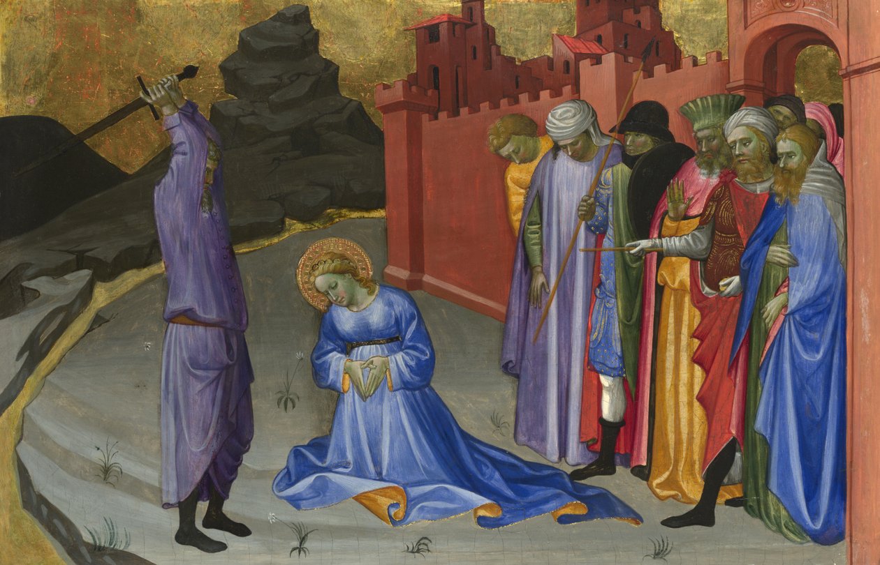 Halshuggingen av Saint Margaret, ca. 1410 av Gherardo Starnina