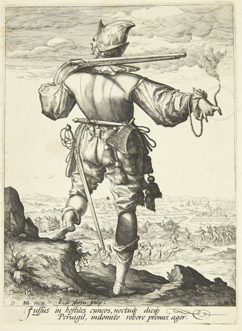 En musketer sett bakfra av Gheyn, Jacques II de