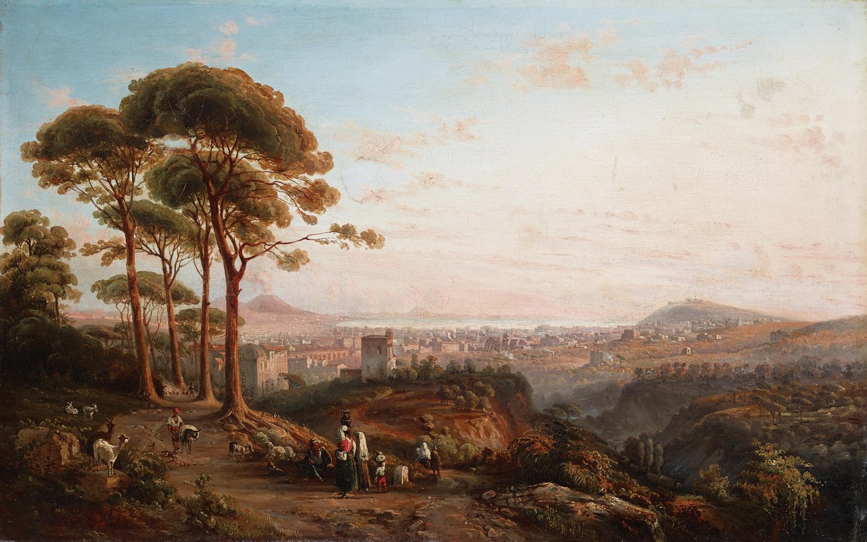 Utsikt over Napoli fra La Conocchia av Giacinto Gigante