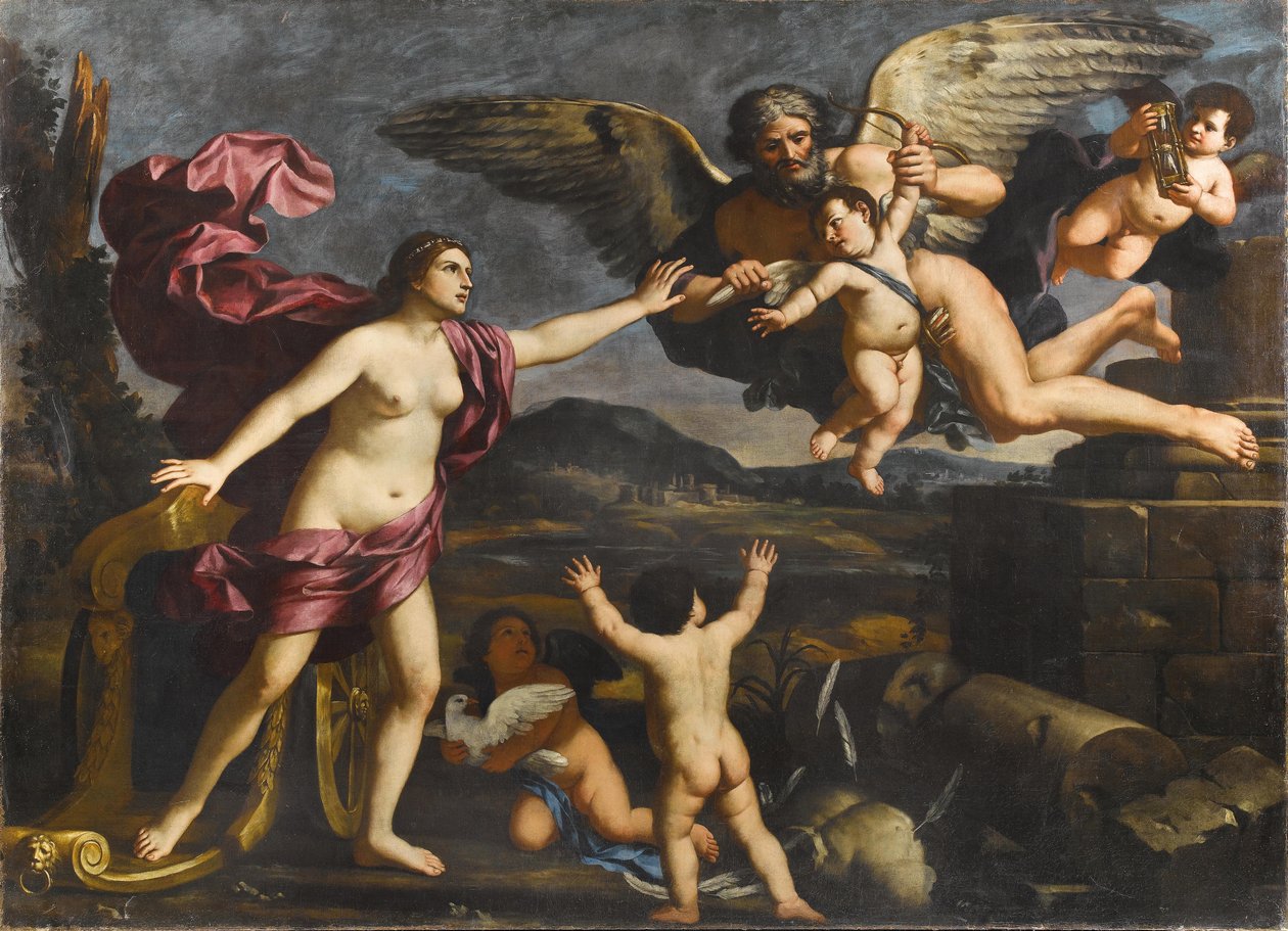 Venus, Amor og Chronos av Giacinto Gimignani