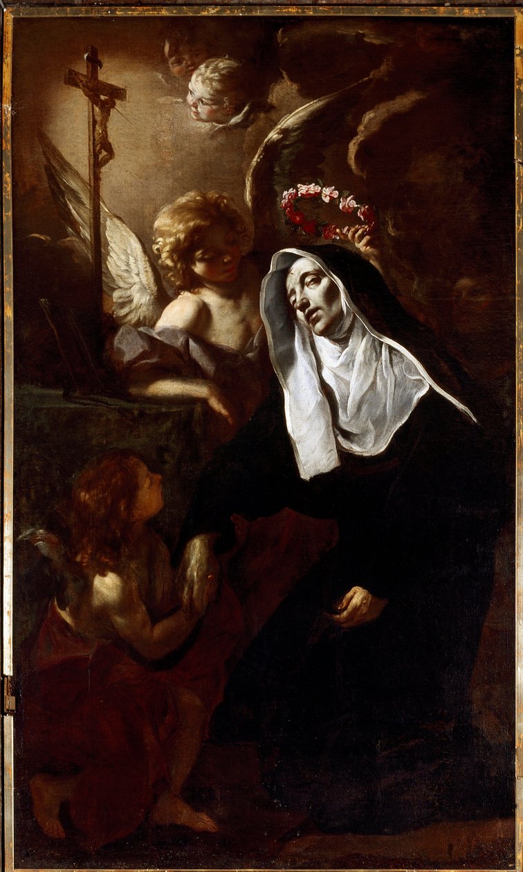 Saint Rita de Cascia i ekstase (maleri av Giacinto Brandi