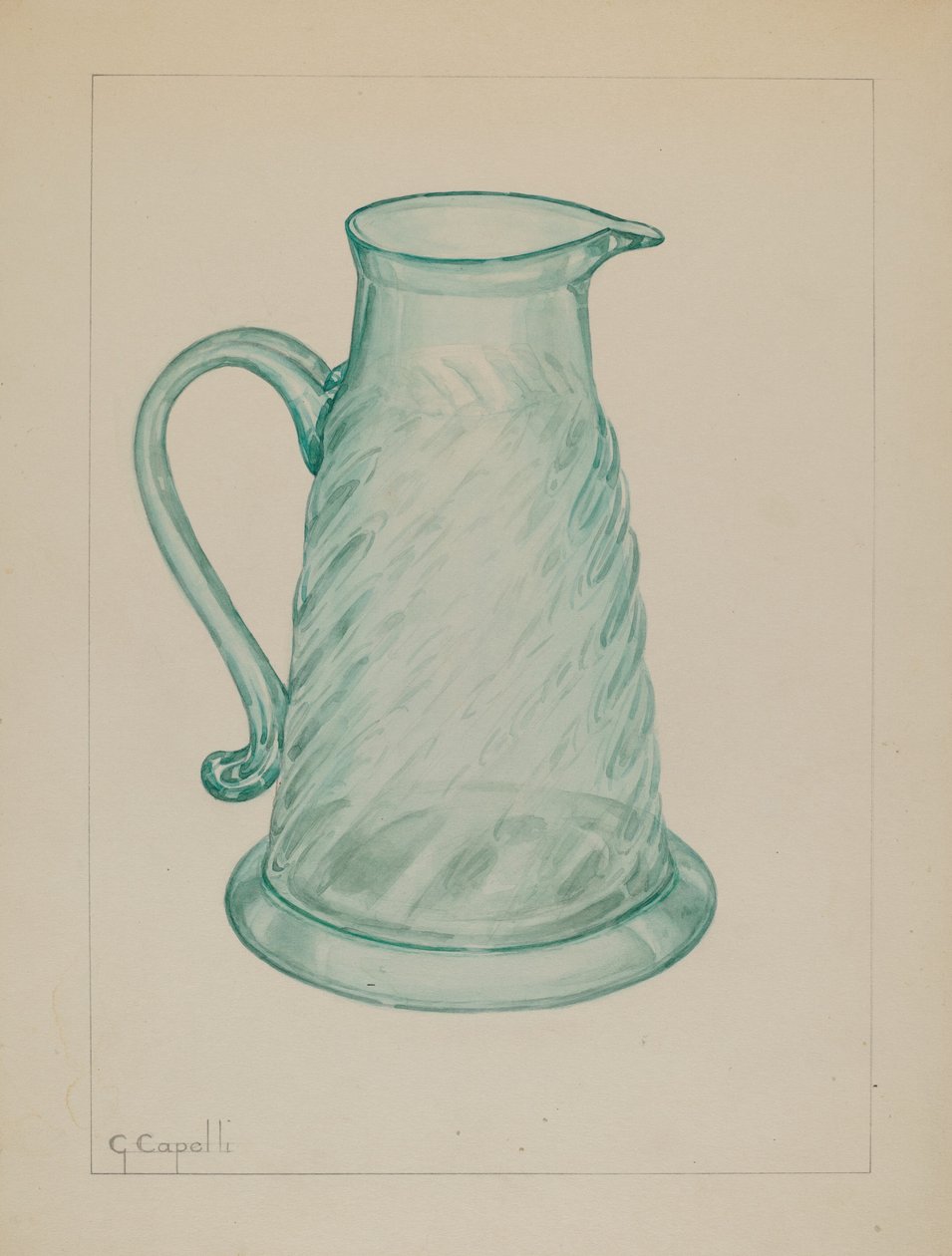 Melassekanne, ca. 1937. av Giacinto Capelli