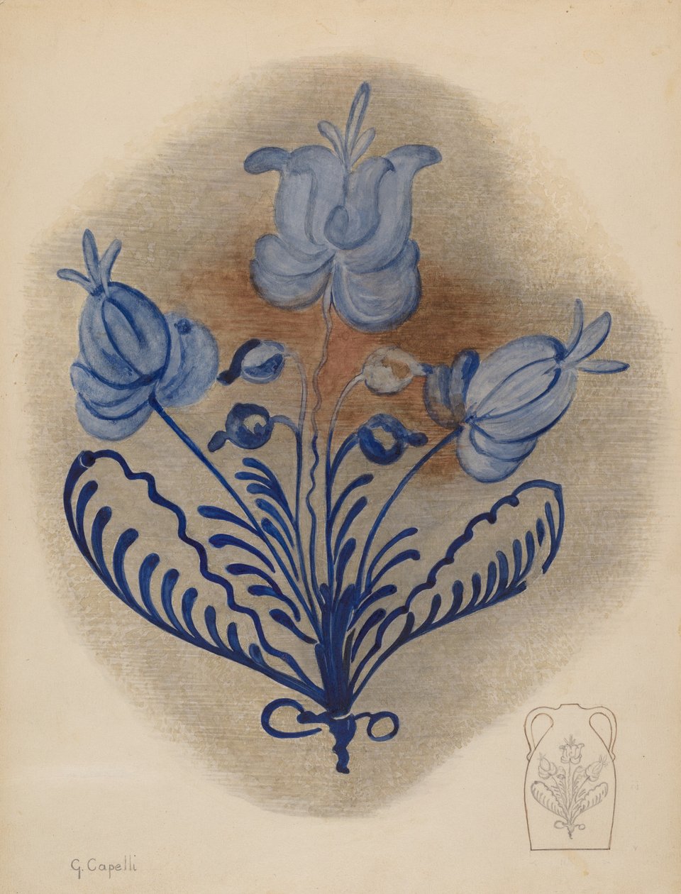 Vann- eller ciderkanne, ca. 1939. av Giacinto Capelli