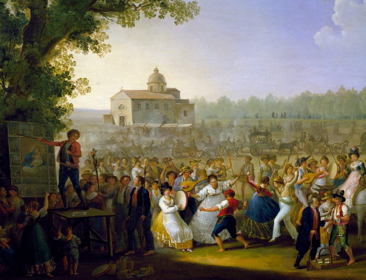 Napolitansk festival for Madonna Dell'Arco, maleri av Giacinto Gigante (1806-1876), Detalj av Giacinto Gigante