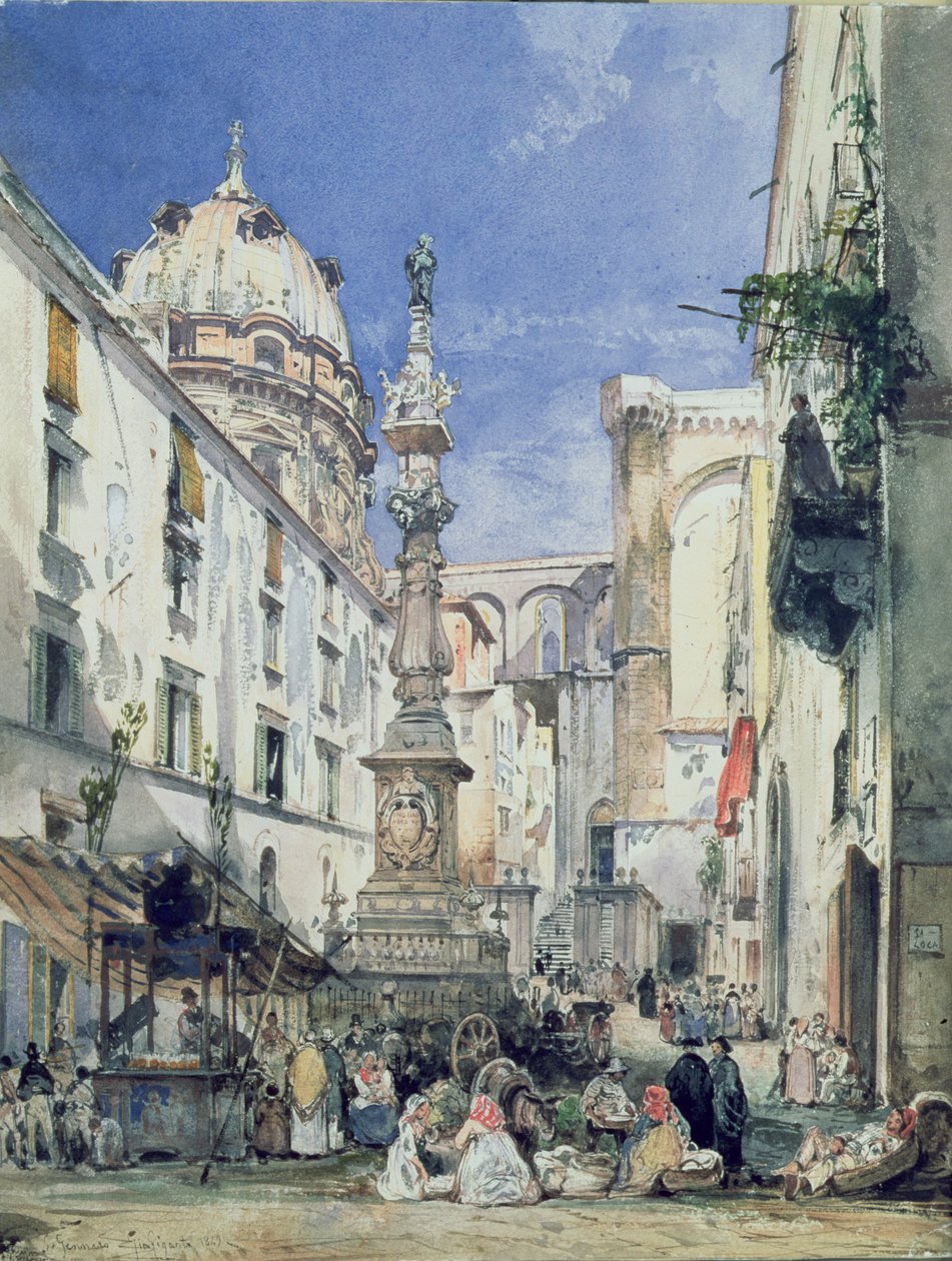 Piazzetta Riario Sforza, 1849 av Giacinto Gigante