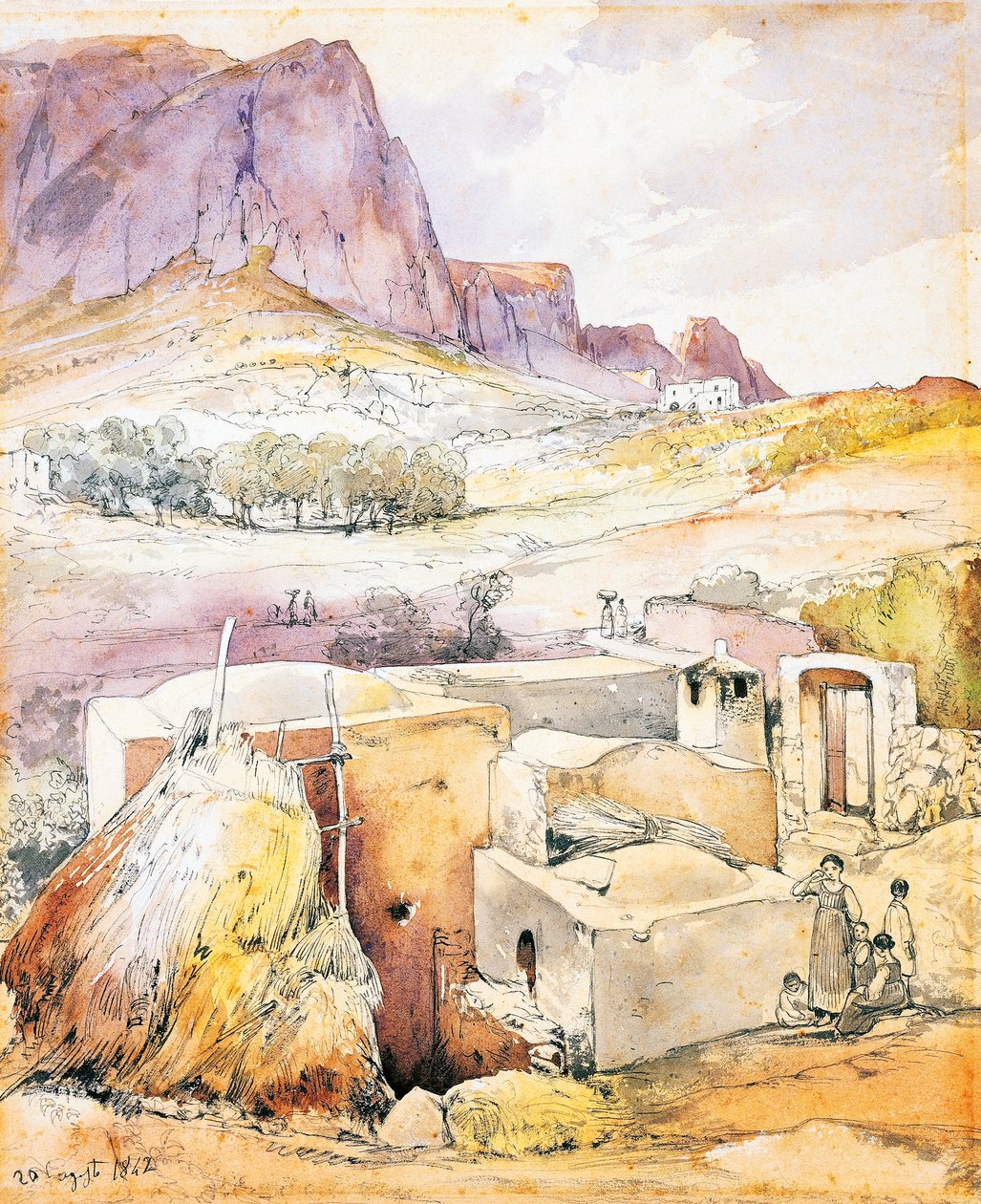Landlig hus ved foten av Mount Solaro av Giacinto Gigante