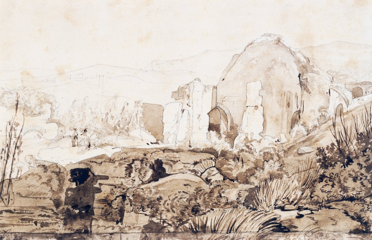 Diana-tempelet i Baia, ca. 1844 av Giacinto Gigante