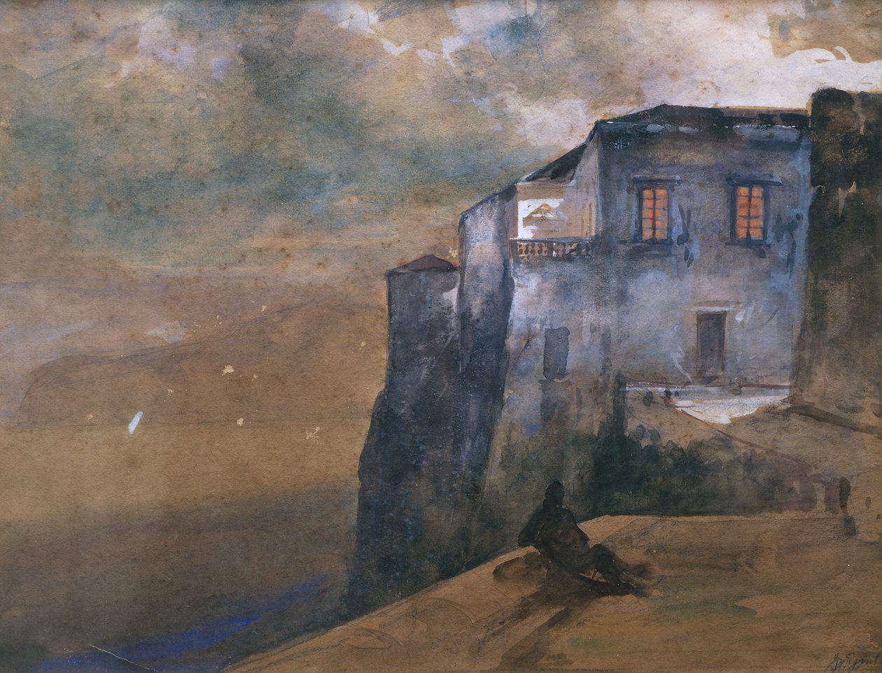 Torquato Tassos hus i Sorrento av Giacinto Gigante