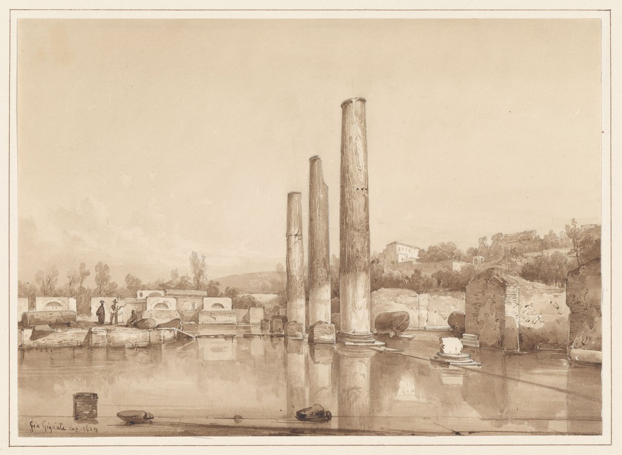 Utsikt over ruinene i Pompeii av Giacinto Gigante