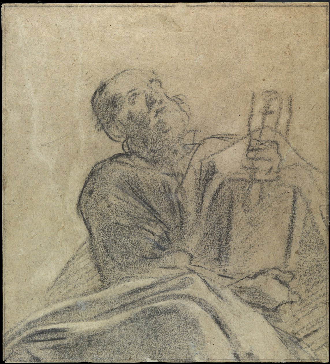Studie av en apostel av Giacomo Cavedone