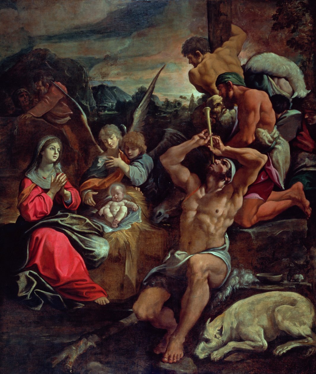 Hyrdenes tilbedelse av Giacomo Cavedone
