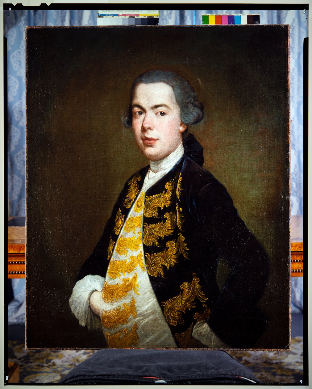 Halvlengde portrett av en ung mann, ca. 1750 (maleri) av Giacomo (1698 1767) Ceruti