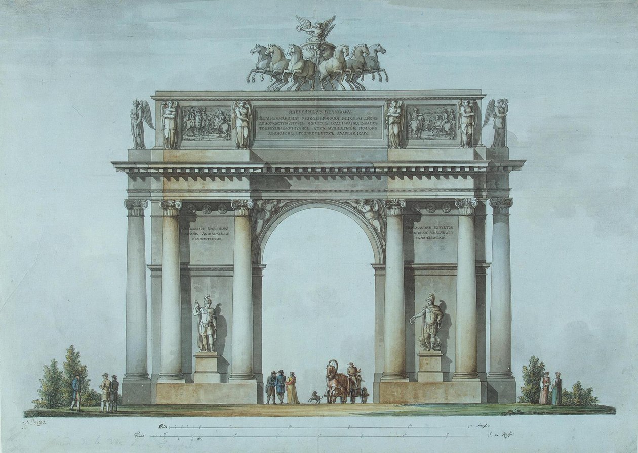 Narva triumfport i St. Petersburg, 1814 av Giacomo Antonio Domenico Quarenghi