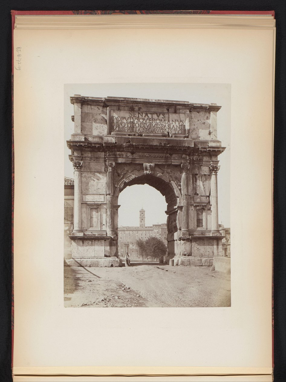 Titus triumfbue i Roma, Italia av Giacomo Brogi