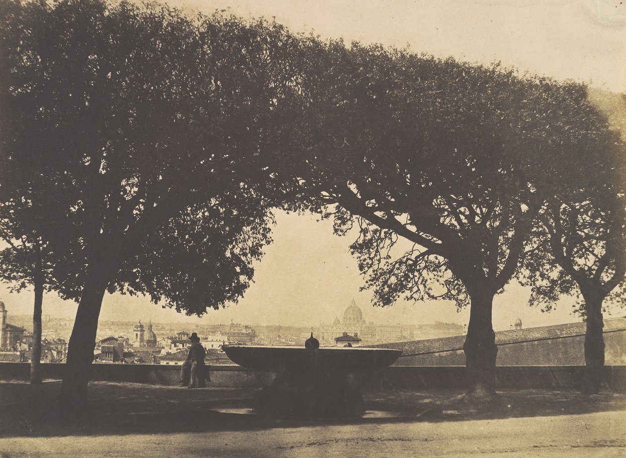 Utsikt fra det franske akademiet ved Villa Medici, ca. 1852. av Giacomo Caneva