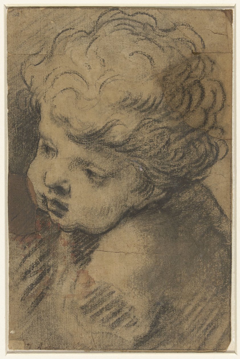 Leder for en putto av Giacomo Cavedone (attributed to)