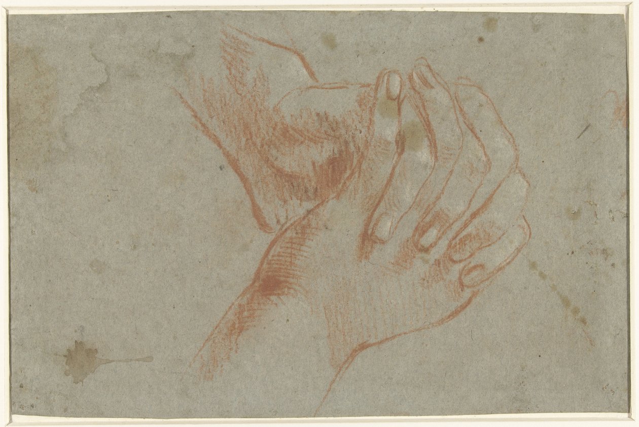 To foldede hender av Giacomo Cavedone (attributed to)
