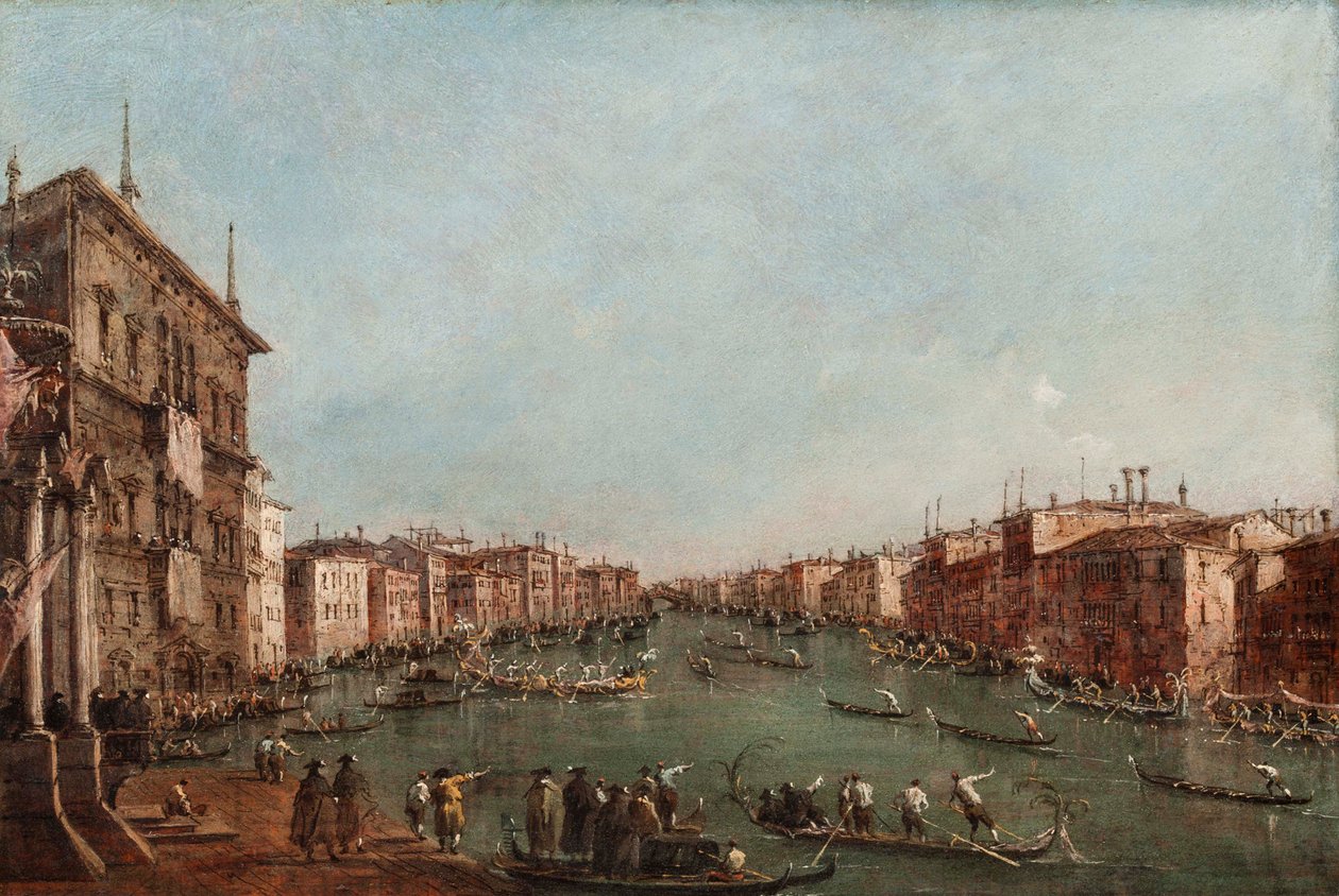 En regatta på Canal Grande, Venezia av Giacomo Guardi