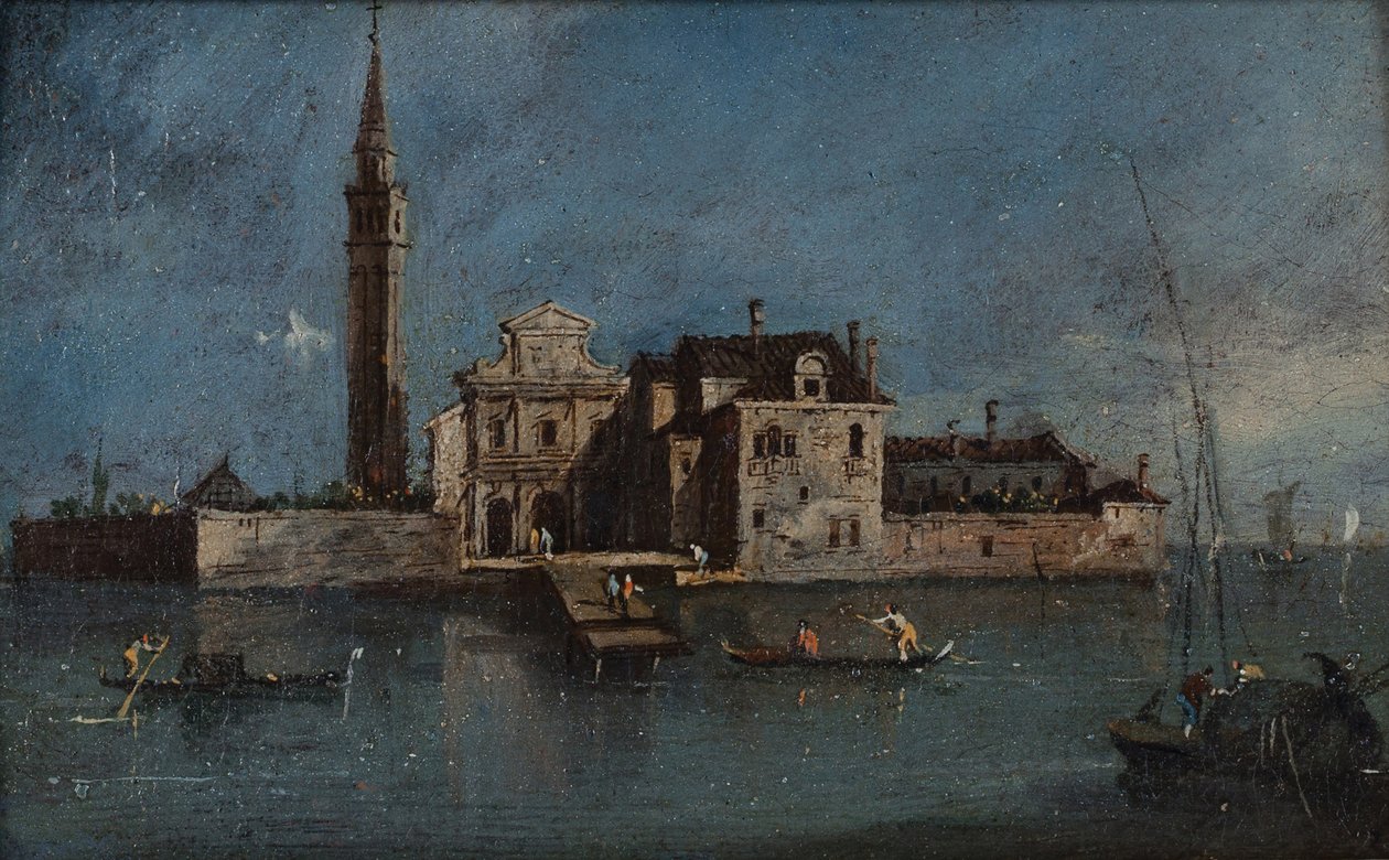Øya Sant'Elena ca. 1791 (Olje på lerret) av Giacomo Guardi