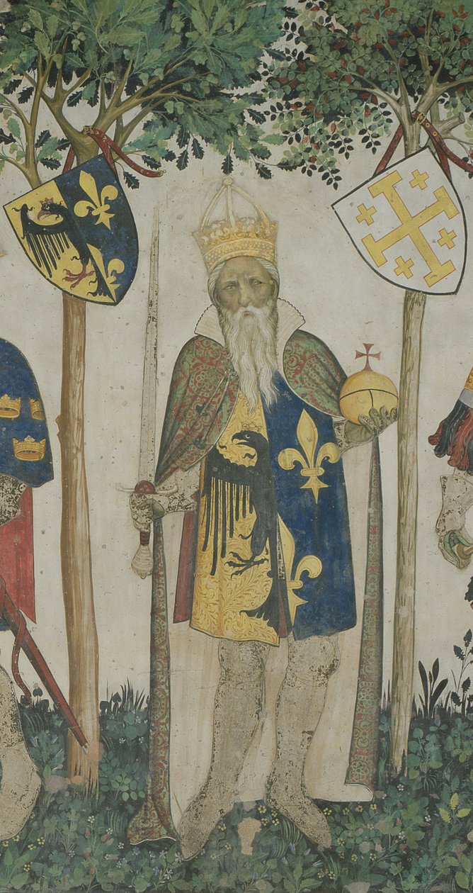 Charlemagne fra The Nine Worthies, 1418-30 av Giacomo Jaquerio
