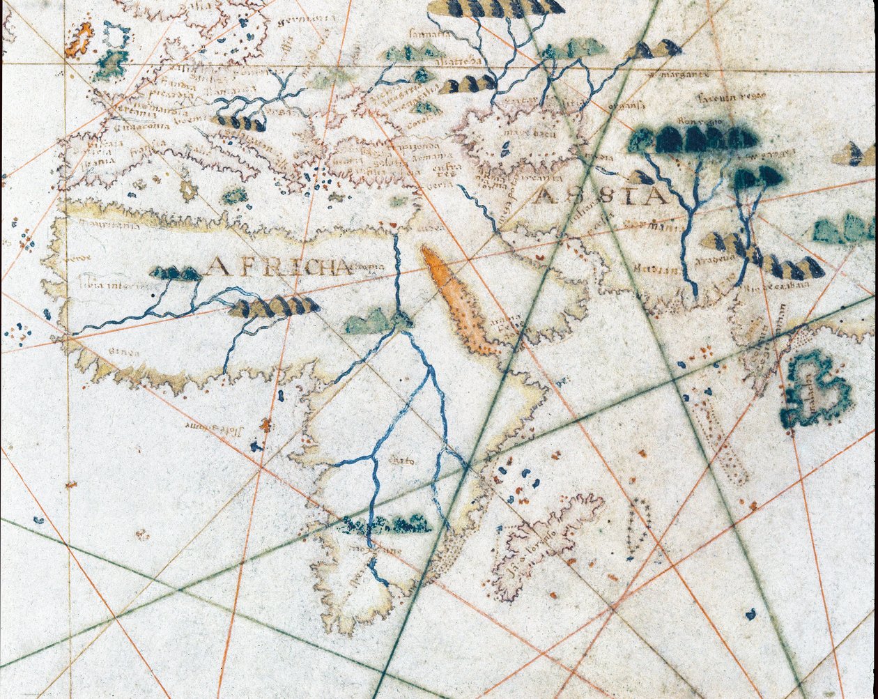 Kystene til Europa og Nord-Afrika (portulan av Giacomo Maggiolo