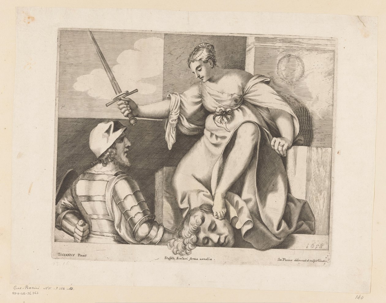 Judith med hodet til Holofernes Rettferdighet (Justitia) av Giacomo Piccini