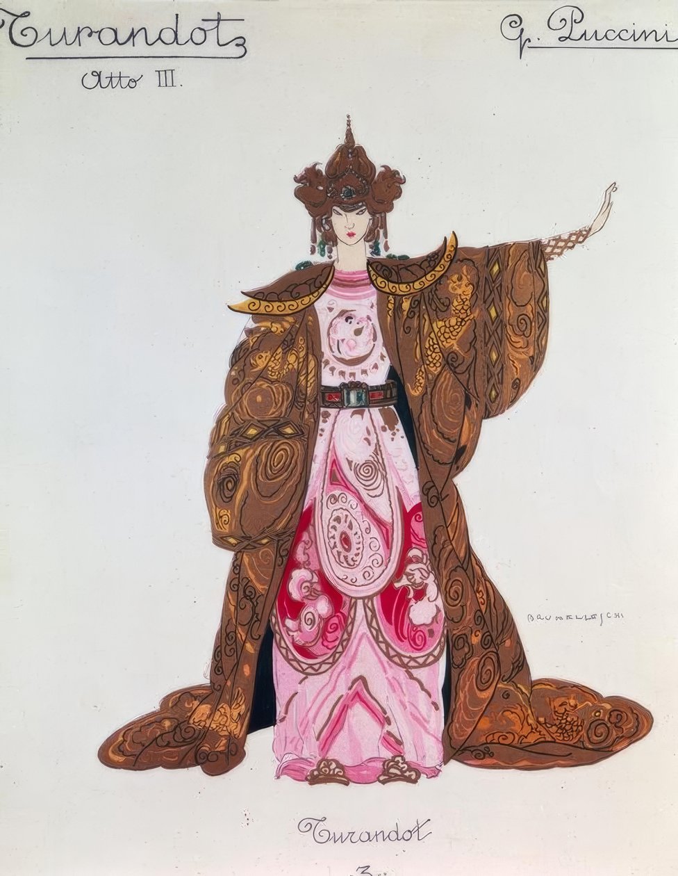 Figur av Turandot i 3. akt av Giacomo Puccini