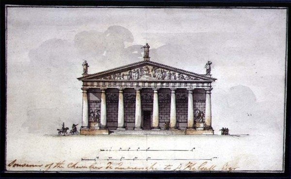 Heving av ridestallen ved Tsarskoye Selo av Giacomo Quarenghi