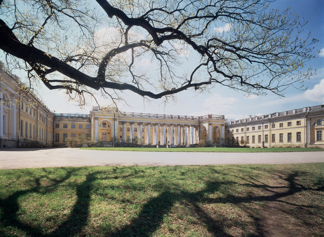 Le palais Alexandre a Tsarkoye Selo (Russland) (Aleksanderpalasset i Tsarkoje Selo) - Arkitekt Giacomo Antonio Domenico Quarenghi (1744-1817), palass 1792-1796 - Kunst italien av Giacomo Quarenghi