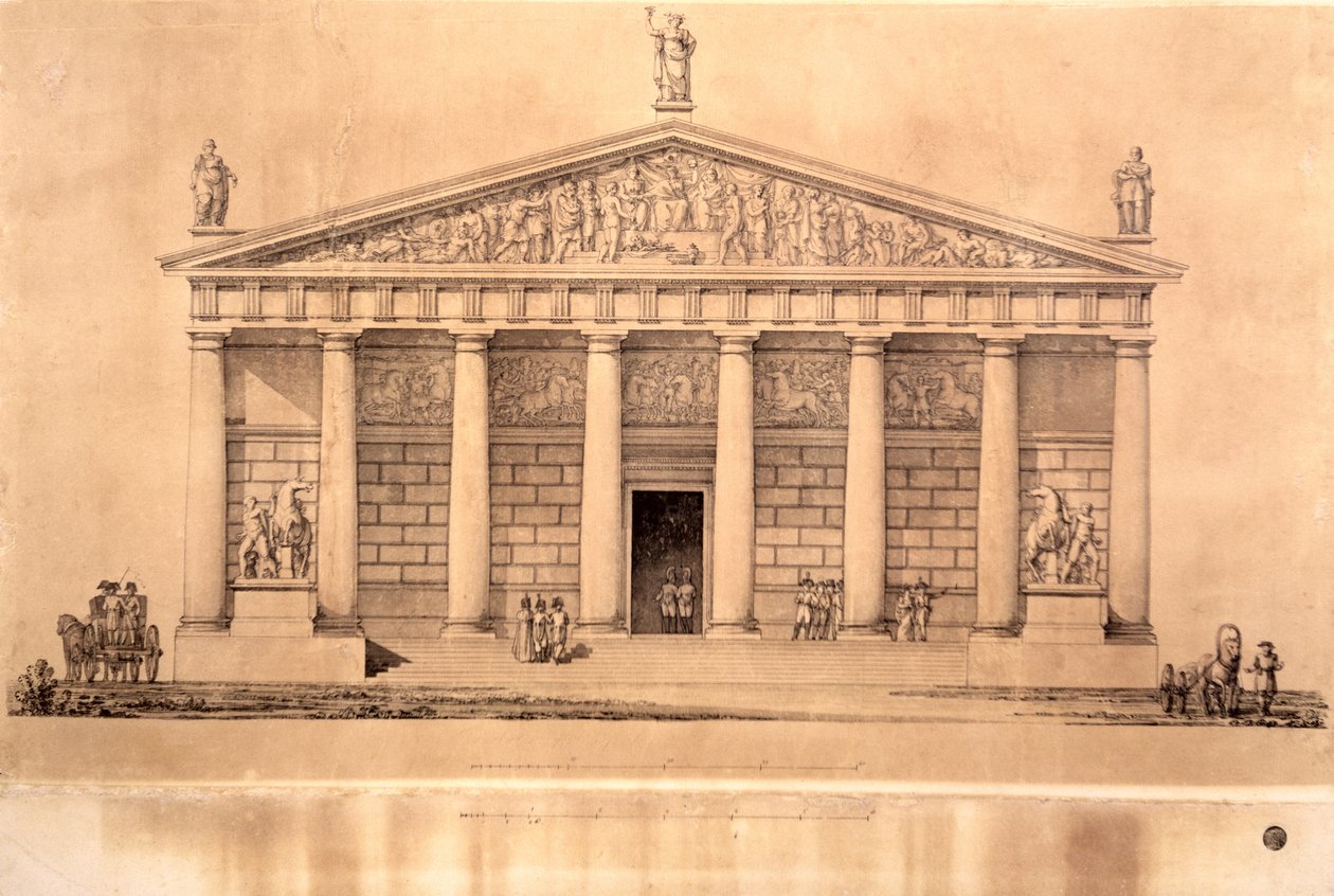 Rideskolen til de keiserlige garde, St. Petersburg av Giacomo Antonio Domenico Quarenghi