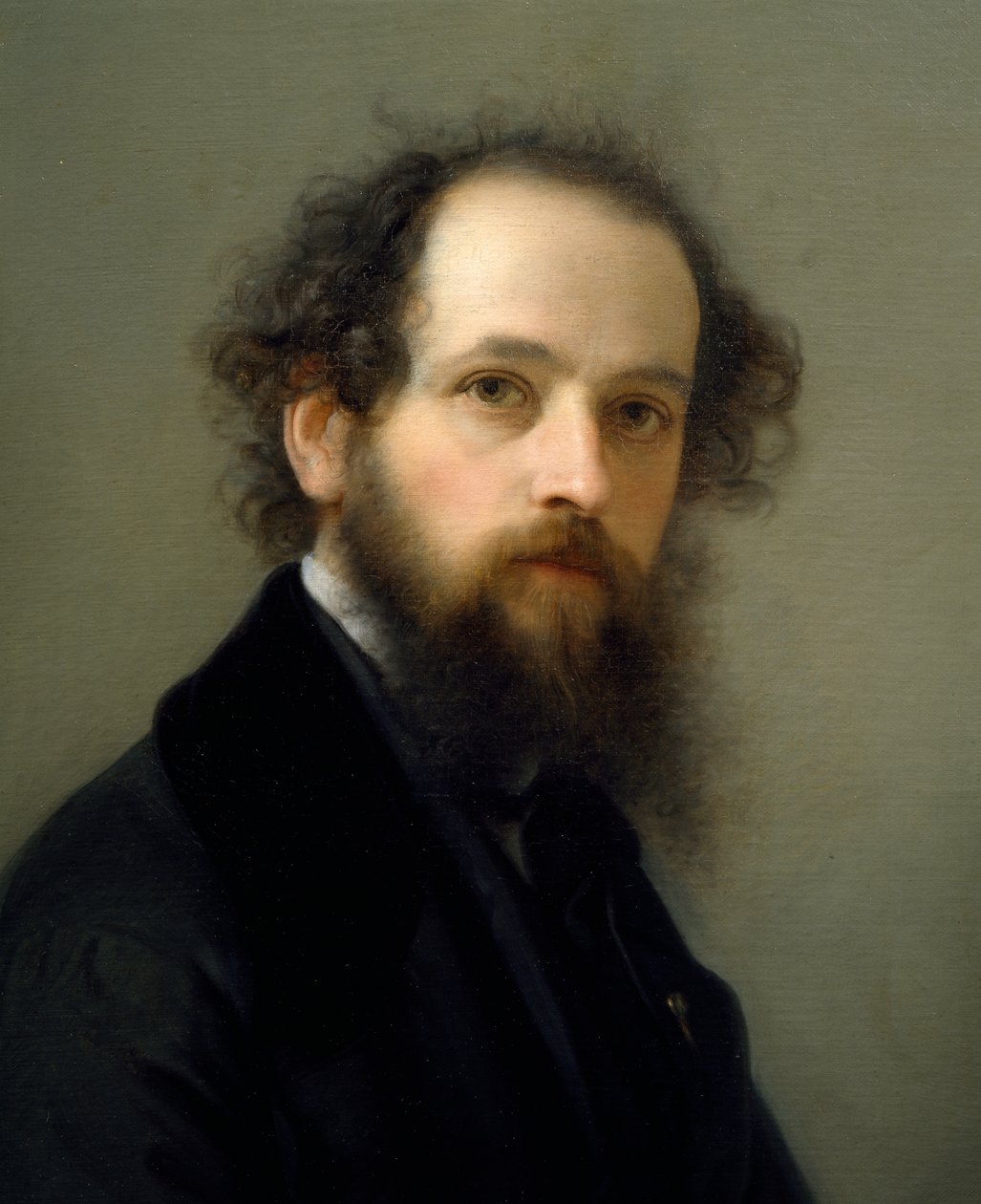 Selvportrett av Giacomo Trecourt (1812-1882), olje på lerret av Giacomo Trecourt