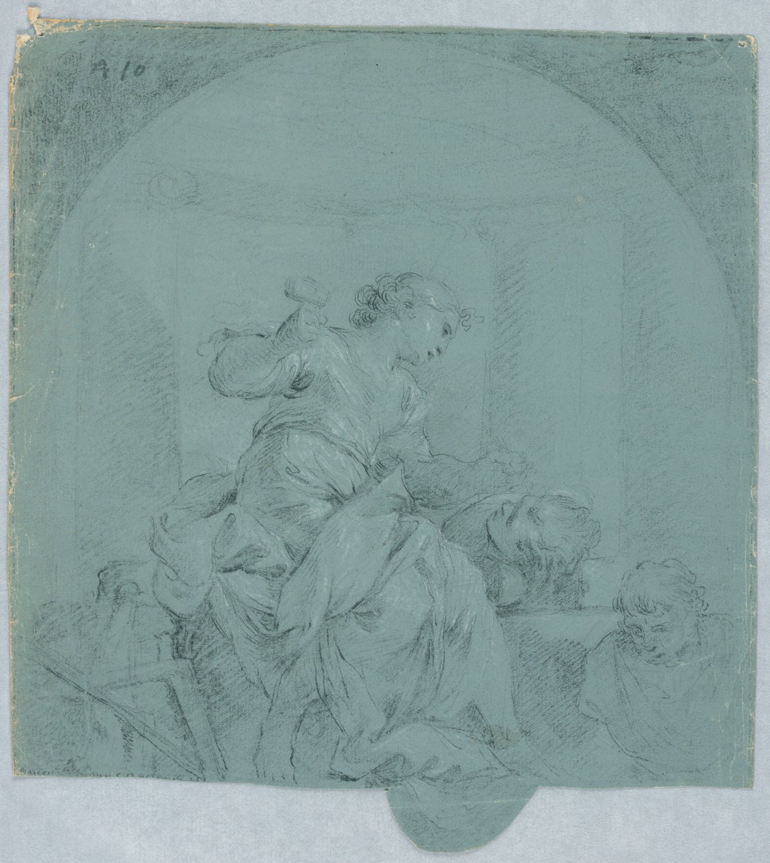 Design for Allegory of Sculpture av Giacomo Zampa