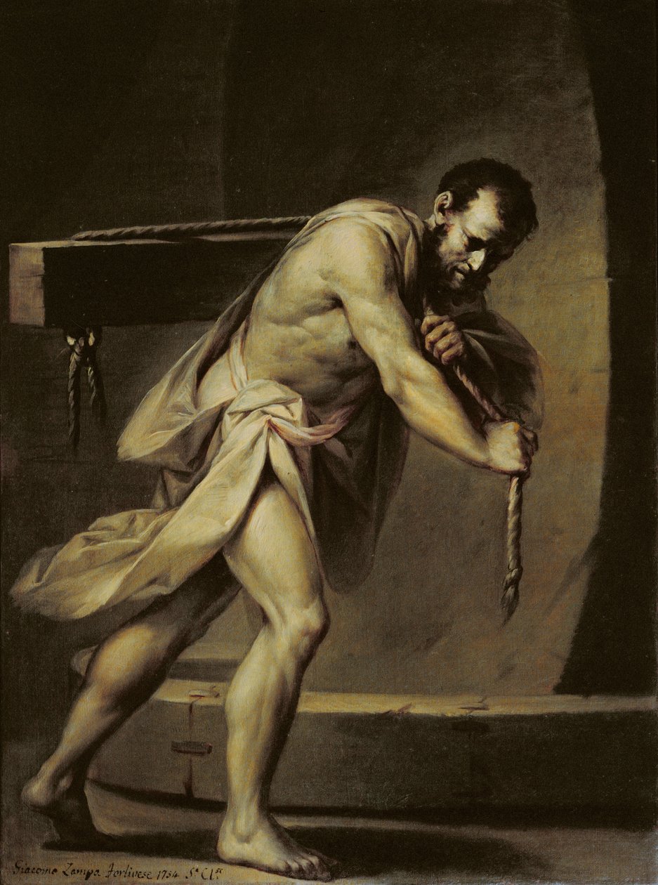 Samson på tredemøllen av Giacomo Zampa