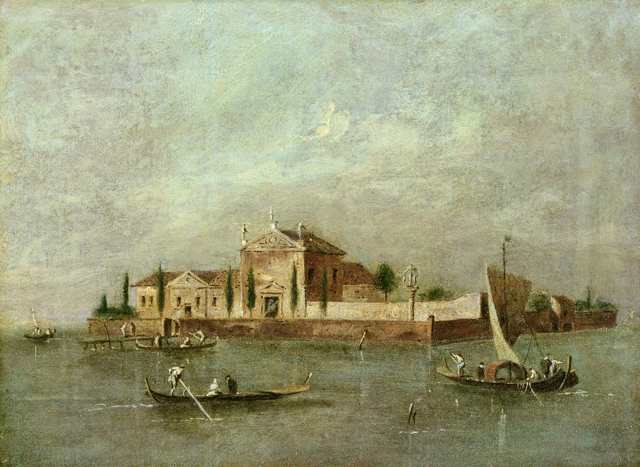 Øya til den velsignede jomfru fra rosenkransen av Giacomo style of Guardi