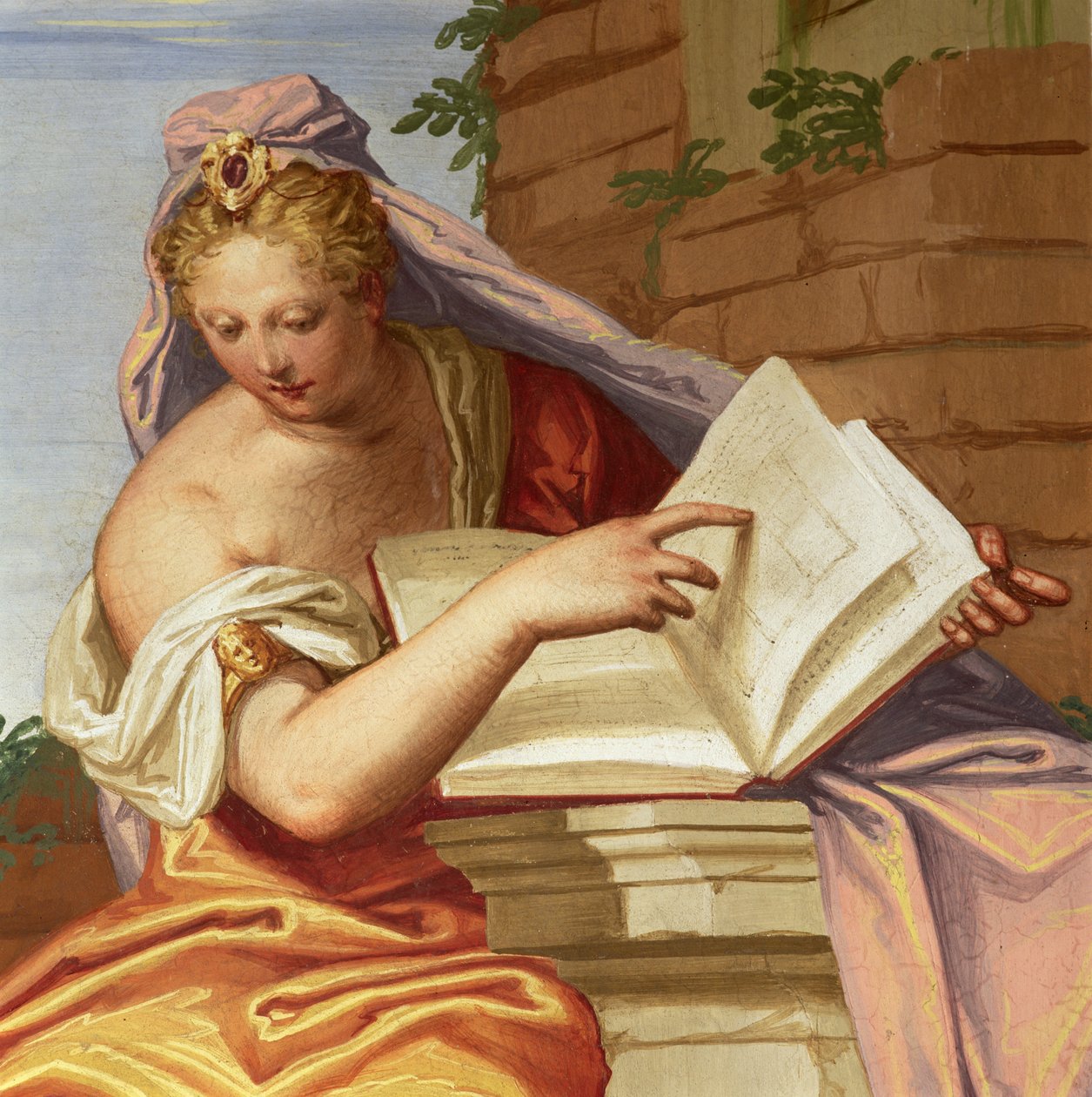 Arkitektur (detalj fra 283695) av Giambattista 1526 78 Zelotti