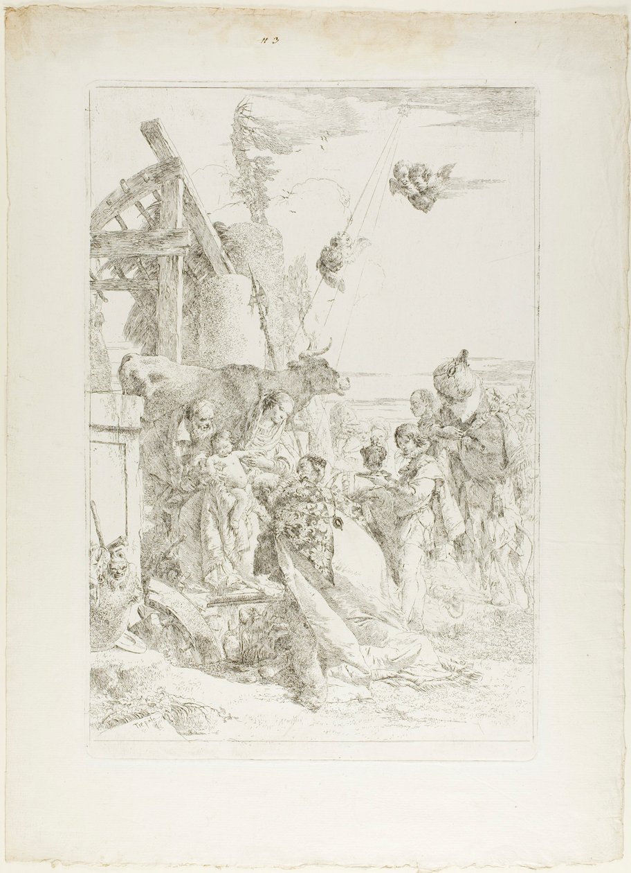 Tilbedelse av magiene av Giambattista Tiepolo