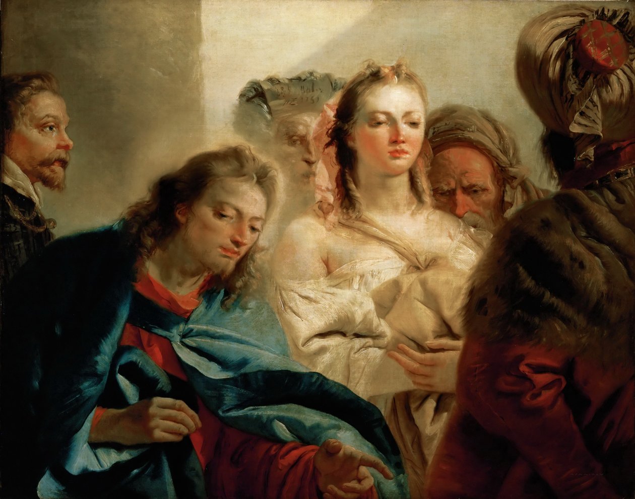 Kristus og kvinnen tatt i utroskap av Giambattista Tiepolo