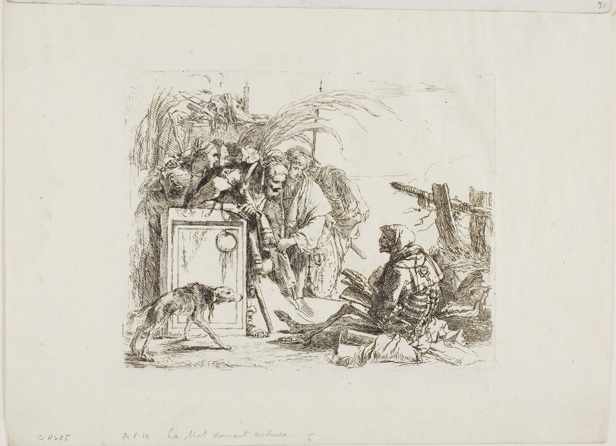 Death Giving Audience, fra Capricci av Giambattista Tiepolo