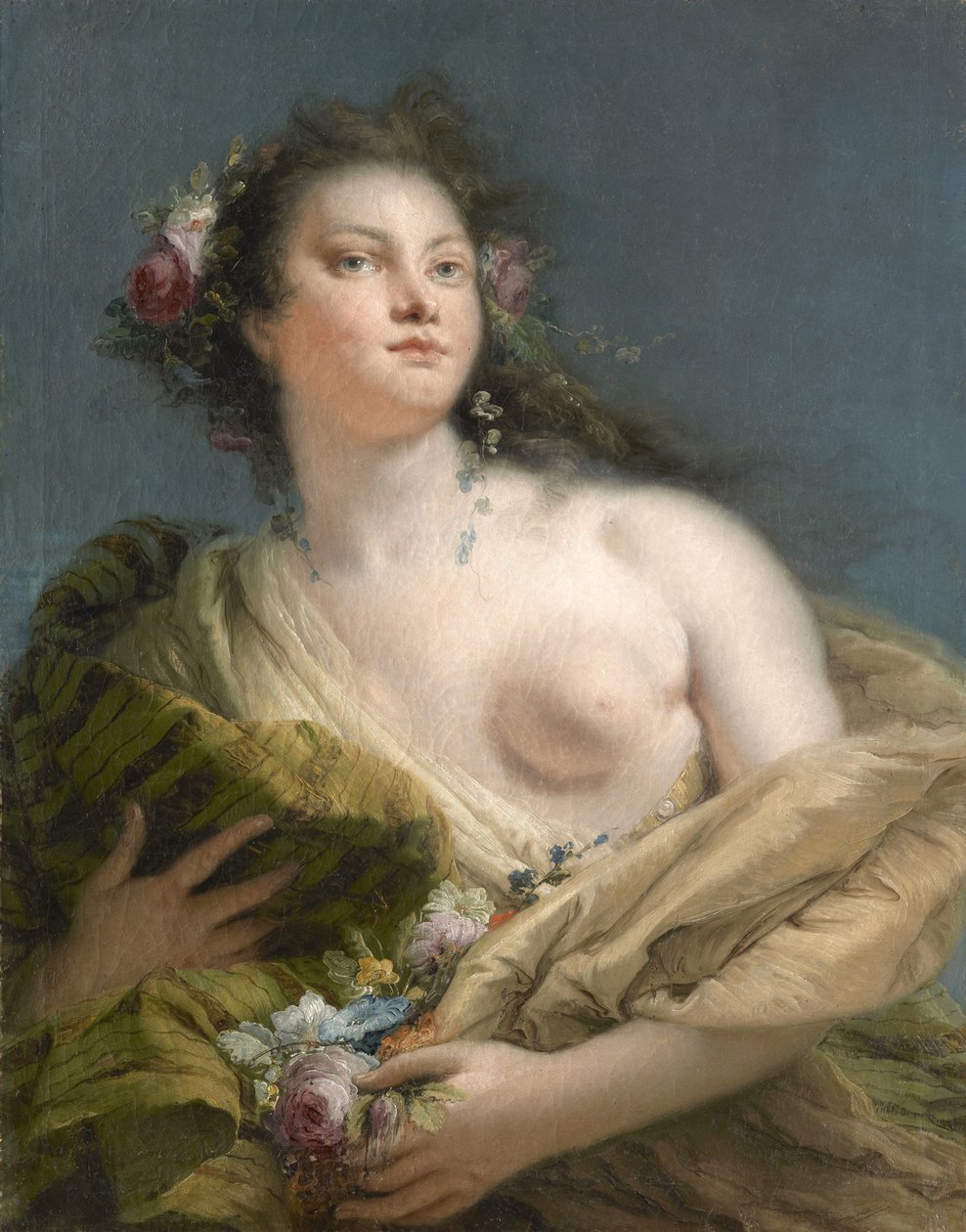Portrett av en dame som flora, ca 1760. av Giambattista Tiepolo