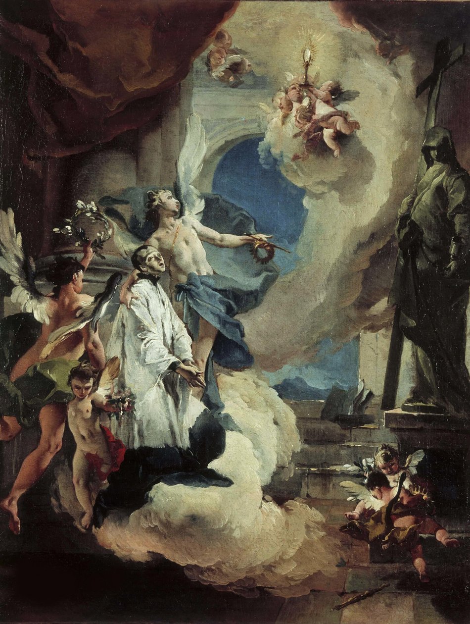 Saint Aloysius Gonzaga in Glory, ca. 1725. av Giambattista Tiepolo