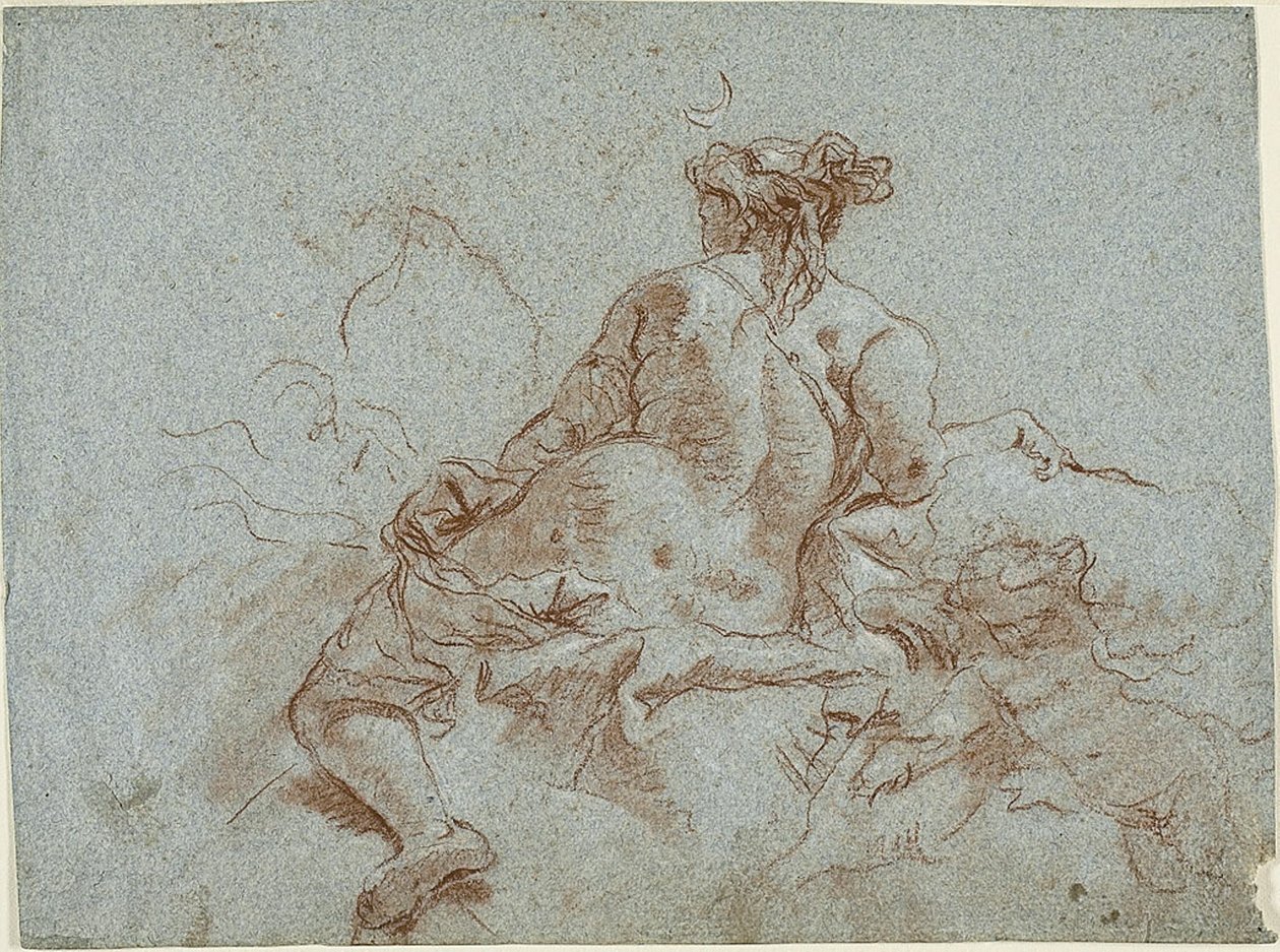Studer for detaljer: Gudinnen Diana av Giambattista Tiepolo