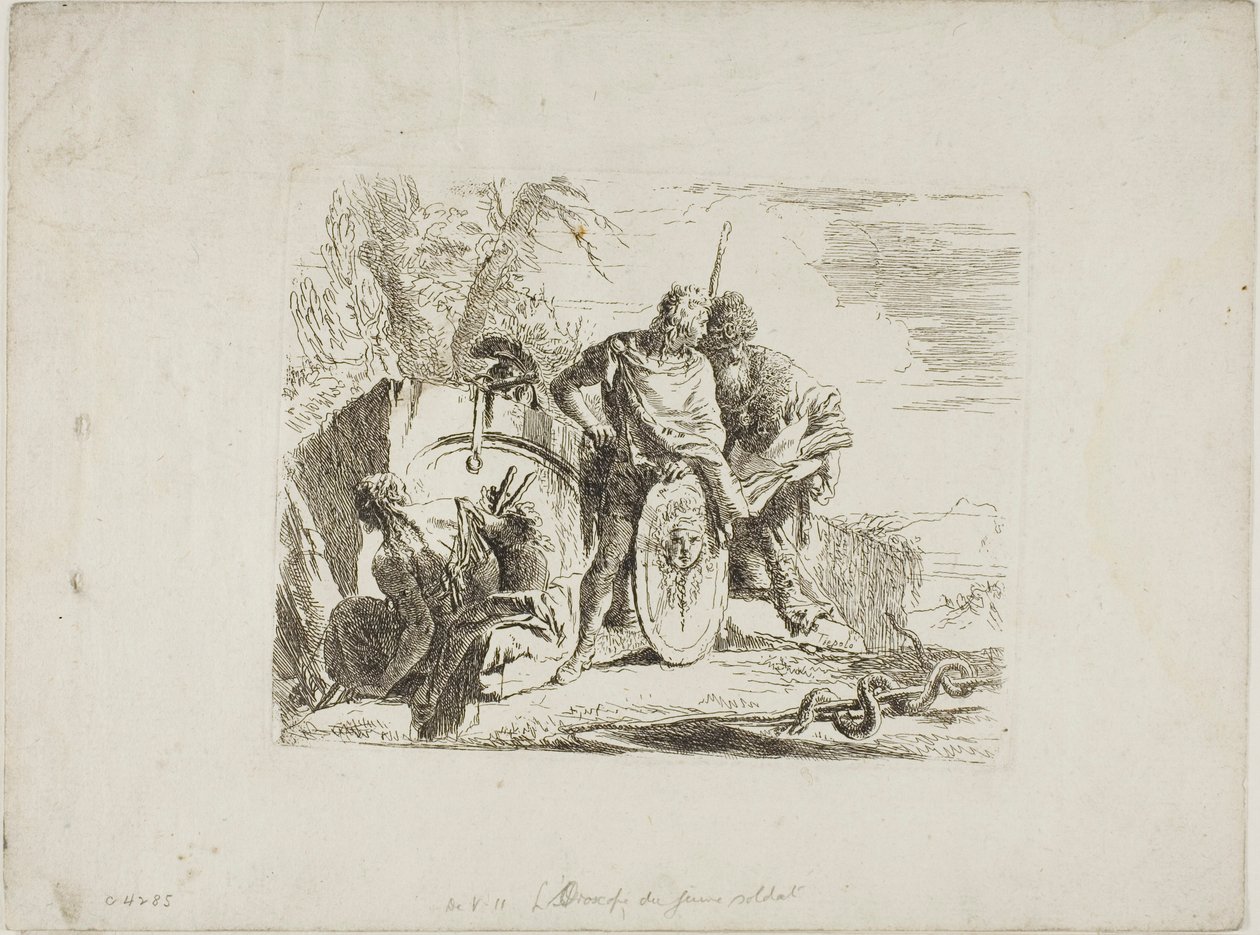 Astrologen og den unge soldaten, fra Capricci av Giambattista Tiepolo