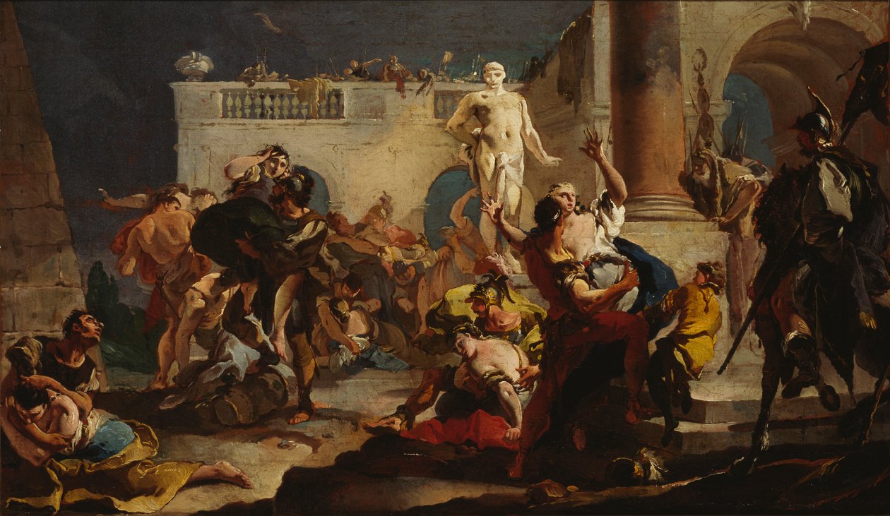 Voldtekten av de sabinske kvinnene, 1718-1719. av Giambattista Tiepolo